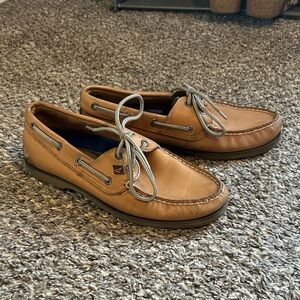 Sperry Tan Leather Boat Shoes